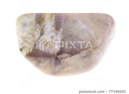 polished cancrinite gem stone on white 77346692