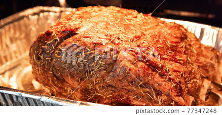 A big Fresh Slice of Prime Rib 77347248