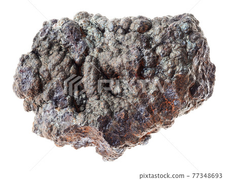 rough Goethite stone on white 77348693