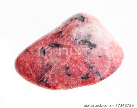 polished red Agate stone on white polished red Agate stone on white 77348729
