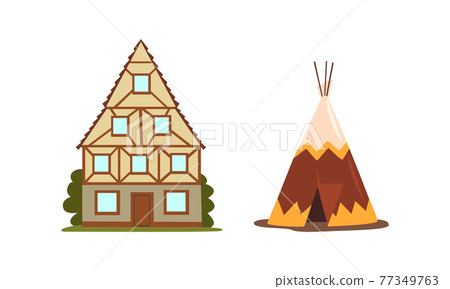Different House or Dwelling from Around the World Vector Set Different House or Dwelling from Around the World Vector Set 77349763