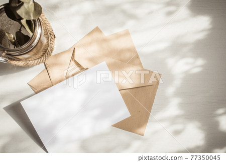 blank greeting card invitation mockup with craft paper envelope feminine still life composition blank greeting card invitation mockup with craft paper envelope feminine still life composition 77350045