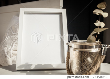 white portrait frame mockups, Scandinavian interior neutral color palette. white portrait frame mockups, Scandinavian interior neutral color palette. 77350050