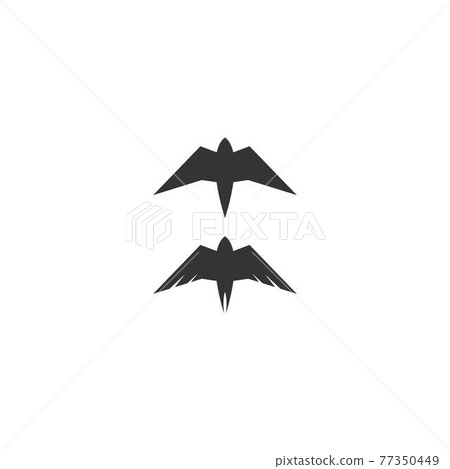 Simple Design of Swift Bird logo icon template vector illustration 77350449