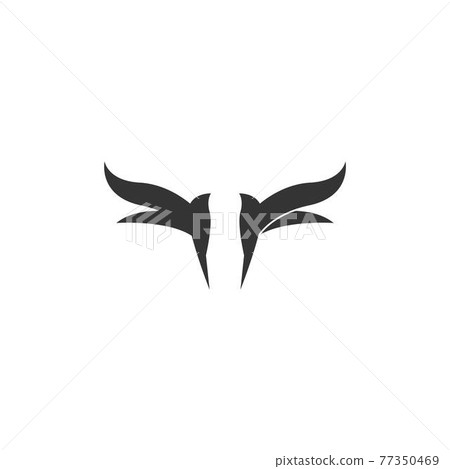 Simple Design of Swift Bird logo icon template vector illustration 77350469