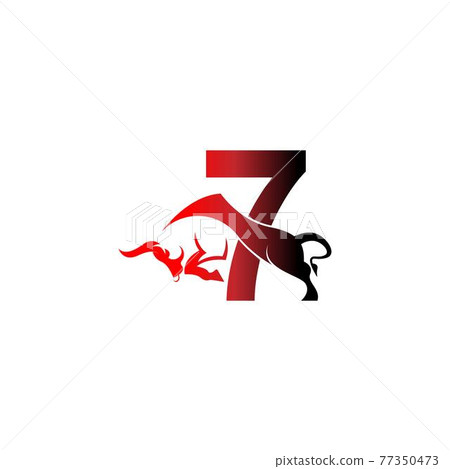 Mix letter logo icon with bull design symbol template Mix letter logo icon with bull design symbol template 77350473