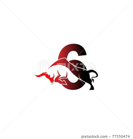 Mix letter logo icon with bull design symbol template Mix letter logo icon with bull design symbol template 77350474