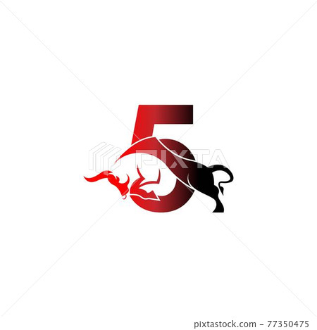 Mix letter logo icon with bull design symbol template Mix letter logo icon with bull design symbol template 77350475