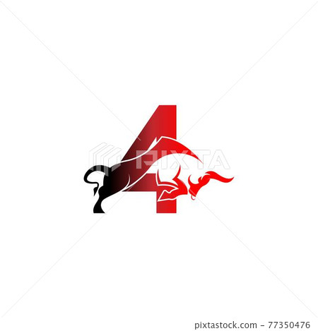 Mix letter logo icon with bull design symbol template Mix letter logo icon with bull design symbol template 77350476