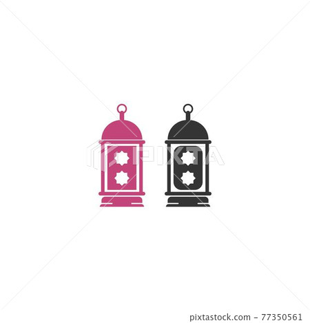Simple lantern icon logo design vector template illustration 77350561