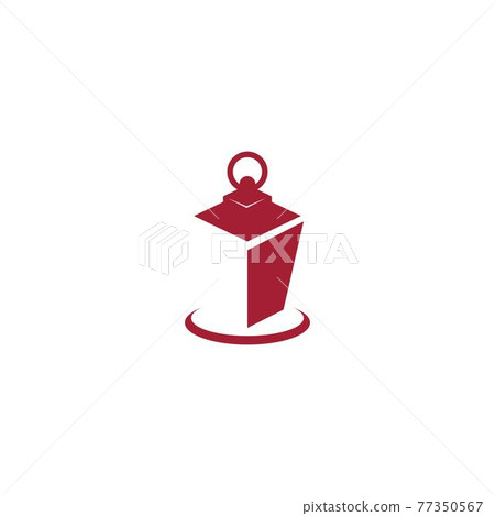 Simple lantern icon logo design vector template illustration 77350567