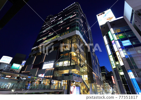 東京澀谷站南口 Cityscape Shibuya Fukuras Night View 東京澀谷站南口 Cityscape Shibuya Fukuras Night View 77351817