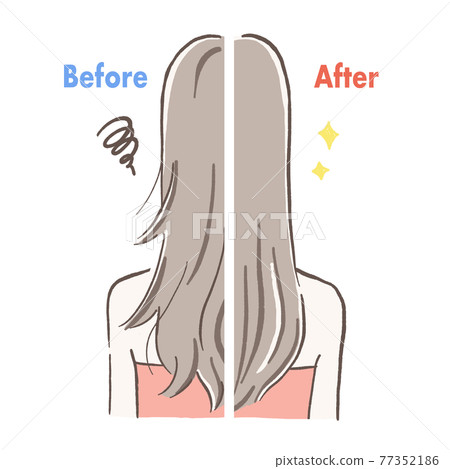 Hair quality improvement with before-after characters Long hair Hair quality improvement with before-after characters Long hair 77352186