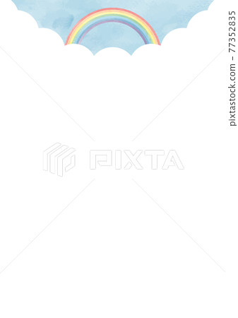 水彩彩虹背景肖像 水彩彩虹背景肖像 77352835