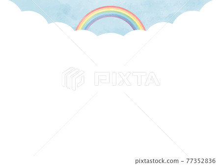水彩彩虹背景風景 水彩彩虹背景風景 77352836