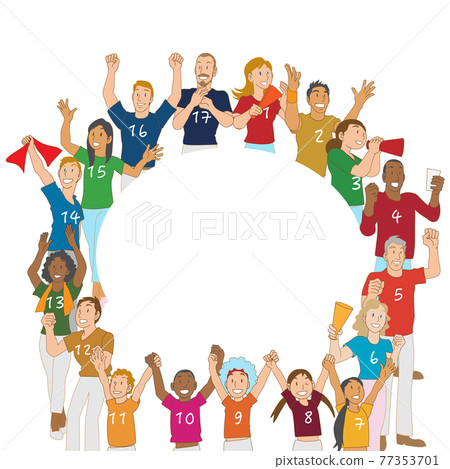 Frame material for people from all over the world aiming for the SDGs goal Frame material for people from all over the world aiming for the SDGs goal 77353701