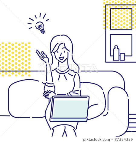 Telework Living A woman with inspirational ideas 77354359