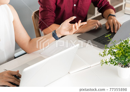 Young students campus helps friend catching up and learning tutoring. People, learning, education and school concept Young students campus helps friend catching up and learning tutoring. People, learning, education and school concept 77355898