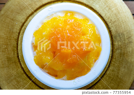 Hawaiian specialty mango shaved ice Hawaiian specialty mango shaved ice 77355954