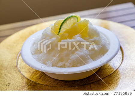 Hawaiian specialty lime shaved ice 77355959