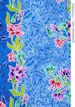 The beautiful of art Batik textile pattern. The beautiful of art Batik textile pattern. 77356858