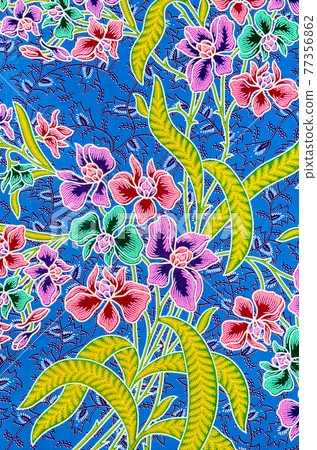 The beautiful of art Batik textile pattern. The beautiful of art Batik textile pattern. 77356862