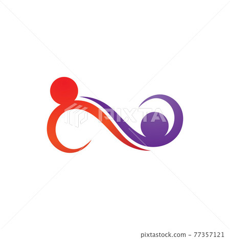 infinity people family and community logo vector - Stock Illustration ...