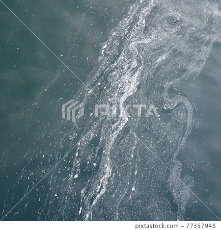 Bubbles floating in the river Bubbles floating in the river 77357948