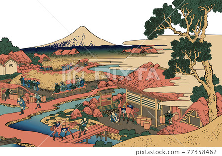 Katsushika Hokusai 圖像駿河片倉茶園 Nofuji 白色背景 Katsushika Hokusai 圖像駿河片倉茶園 Nofuji 白色背景 77358462