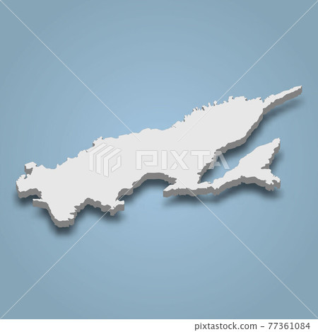 3d isometric map of Vanua Levu is an island in Fiji 77361084