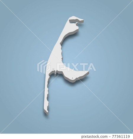 3d isometric map of Sylt is an island in Germany 3d isometric map of Sylt is an island in Germany 77361119
