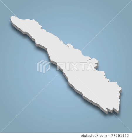 3d isometric map of Sumatra is an island in Indonesia 77361123