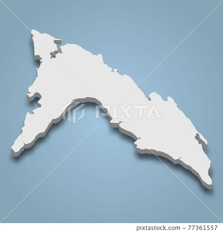 3d isometric map of Masbate is an island in Philippines 77361557