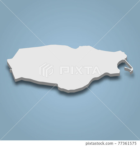 3d isometric map of Ly Son is an island in Vietnam 77361575