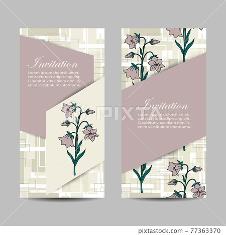 Set of vertical banners with beautiful flowers 77363370