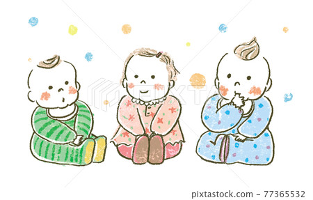 Baby playing boys and girls Baby playing boys and girls 77365532