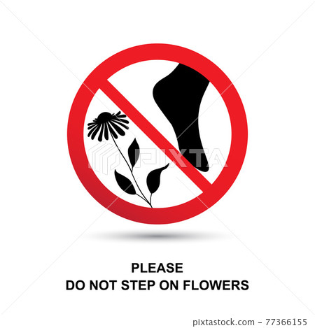 Do not step on the flower concept Do not step on the flower concept 77366155