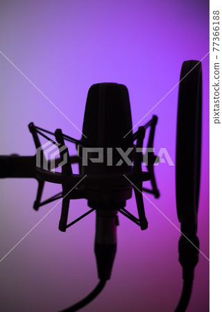 Voiceover studio microphone 77366188