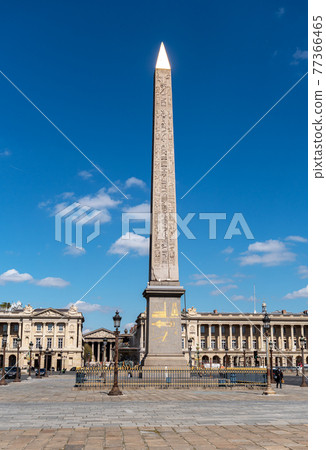 Luxor obelisk on place de la concorde in Paris Luxor obelisk on place de la concorde in Paris 77366465