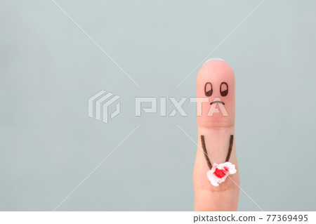 Fingers art of man. Concept of hemorrhoid treatment. Fingers art of man. Concept of hemorrhoid treatment. 77369495