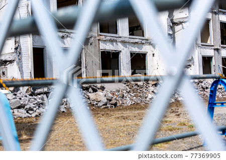 Demolition work site Demolition work site 77369905