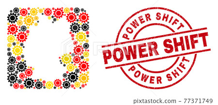 Power Shift Distress Seal and German Map Subtraction Collage of Cog Items in German Flag Colors Power Shift Distress Seal and German Map Subtraction Collage of Cog Items in German Flag Colors 77371749