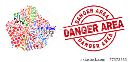 Danger Area Grunge Badge and Cuenca Province Map Collage of Different Pictograms Danger Area Grunge Badge and Cuenca Province Map Collage of Different Pictograms 77372883