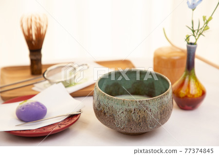 Image of tea utensils required for tea ceremony 77374845