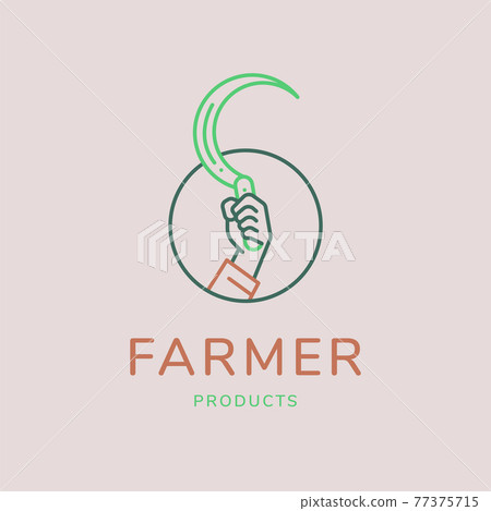 Farmer agriculture line vector illustration 77375715
