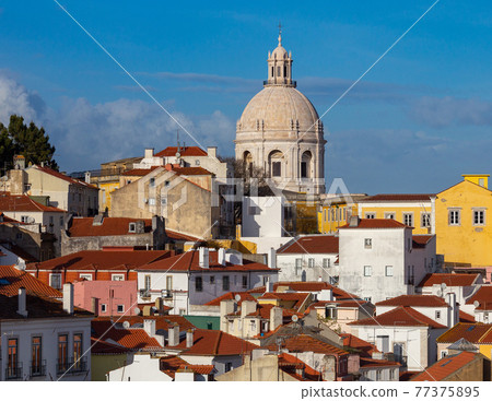 Old medieval Catholic Church of St. Ildefonso near the square of Batalha. Porto. Portugal. 77375895
