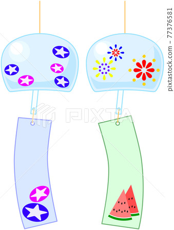 Wind chimes illustration Wind chimes illustration 77376581