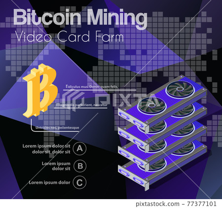 Video card set of mining bitcoin Video card set of mining bitcoin 77377101