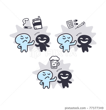 煙草，酒，毒品，招攬，火柴人，簡單的人 77377349