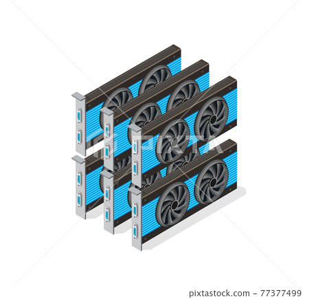Video card set of mining bitcoin Video card set of mining bitcoin 77377499